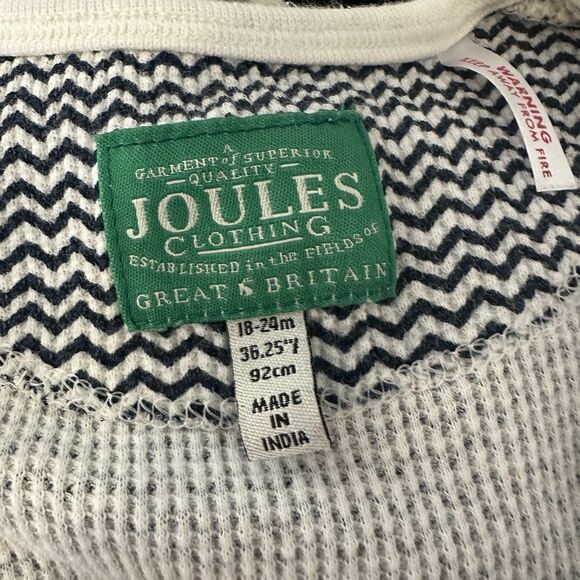 Joules Clothing Infant Toddler One Piece Sleeper Footless Great Britain 18-24 Mo - Picture 4 of 4